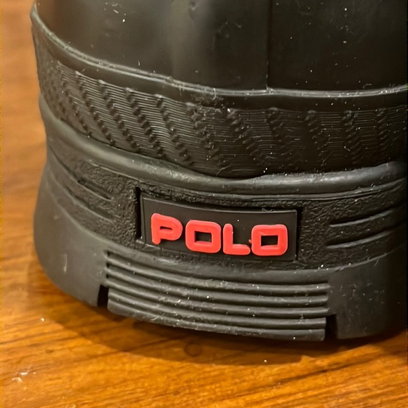 Polo Ralph Lauren Crestwick winter duck boots new black red Mens Size 8 - Picture 10 of 14